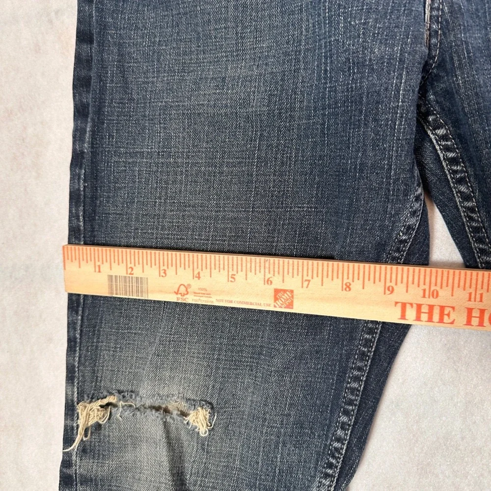 Levi's Jeans Mens 34x32 511 Slim Dark Wash Good Distressed Denim Pants